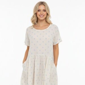 VASNA oversized maxi dress silk and linen blend size medium